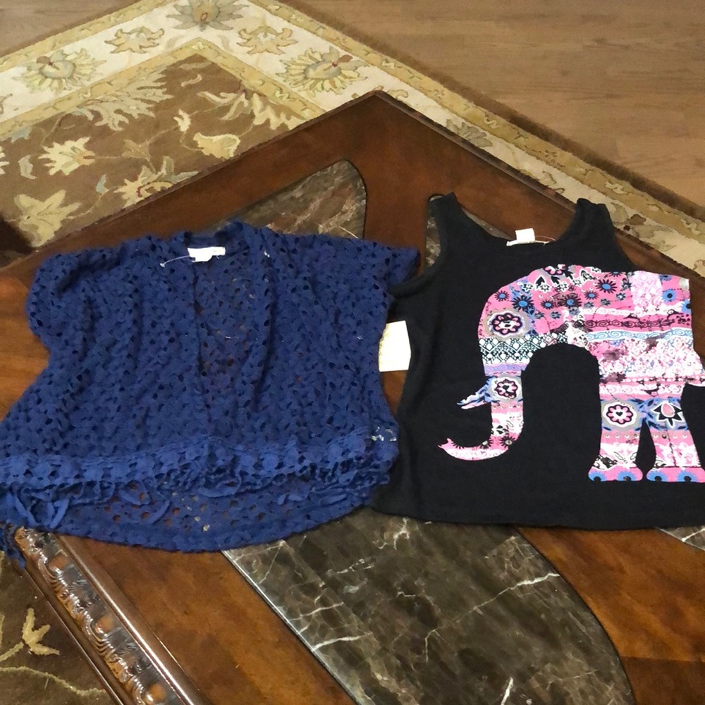 Self esteem multi piece set black and navy blue size L, with missing tags.
